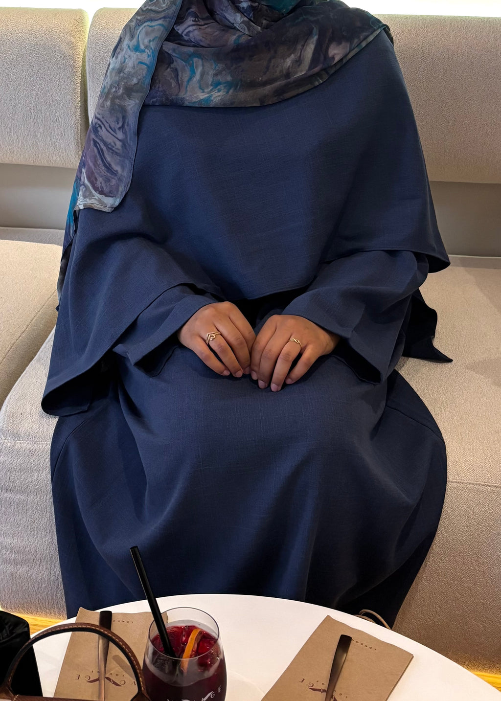 Detachable Shawl Abaya
