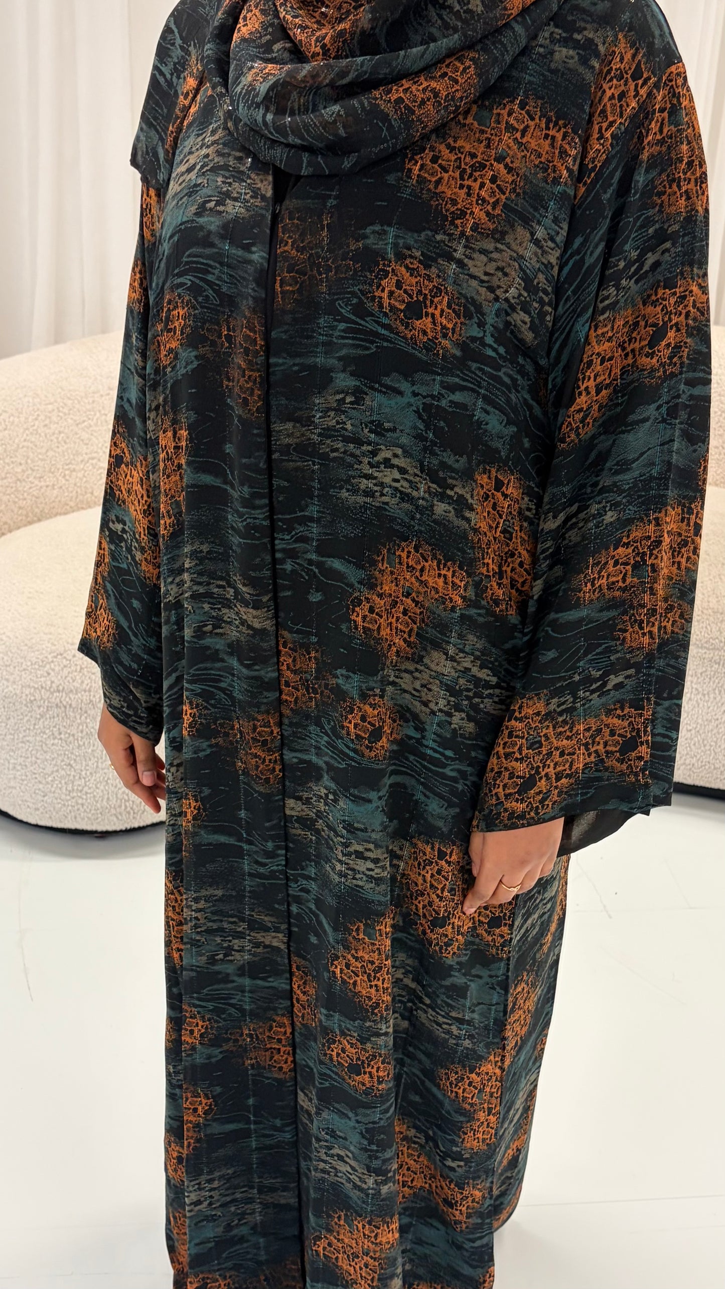 Earth Marble Abaya